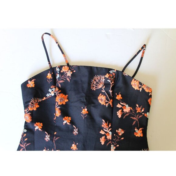 ELLIATT Platinum Midi Dress Black Floral Size Large - Picture 7 of 9